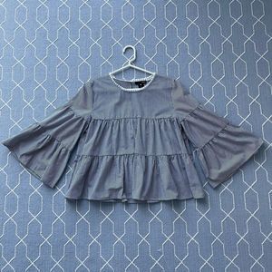 Aqua By Bloomingdales Striped Long Sleeve Top - Size Medium NWOT